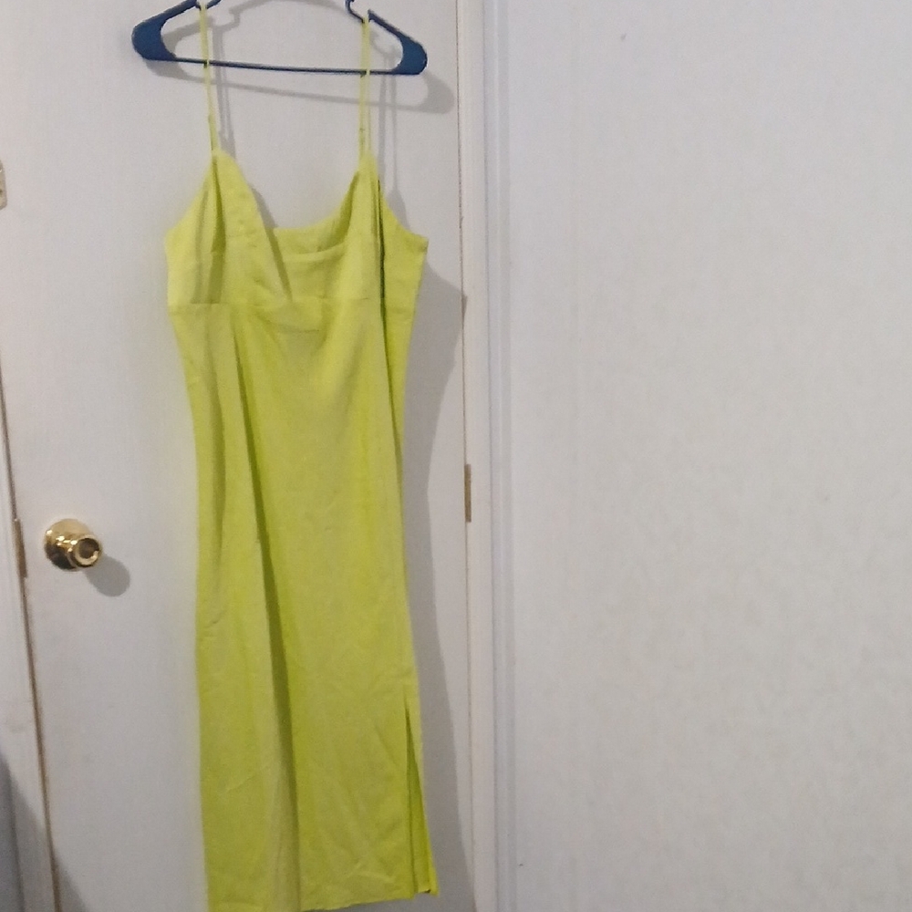 A New Day Vibrant Yellow Midi Dress